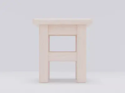 stool Low-poly 3D model