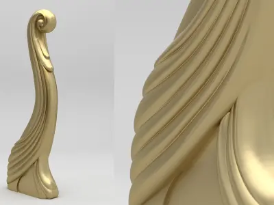 Carved Baluster 3D model