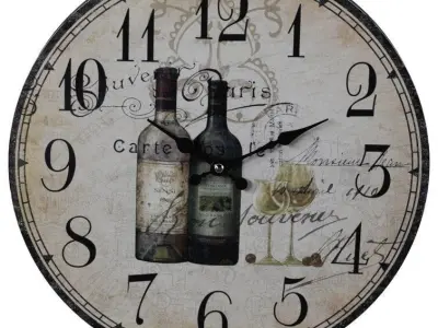 Wood Wall Clock Free 3D model