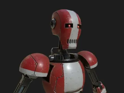 Robot Unreal Unity Free low-poly 3D model