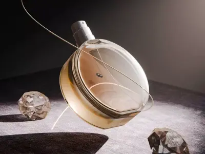 Luxury Perfume bottle render Blender scene 3D model