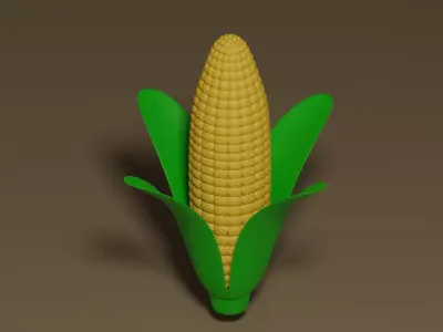 Cartoon Corn 2 3D model