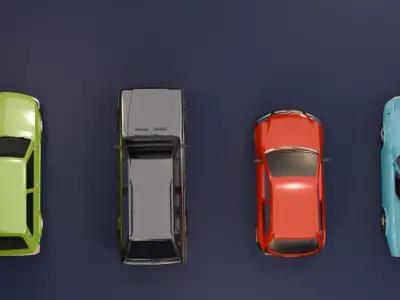 Colecao de Veiculos brasileiros antigos low-poly Low-poly 3D model