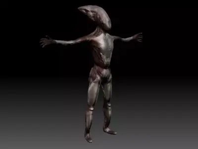 Biomechanic Alien Monster  Ztool max obj Free low-poly 3D model