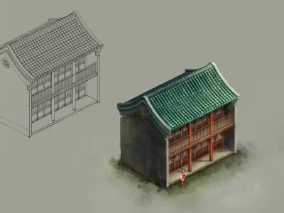 gAME House - Building - Double Level 32 3D model