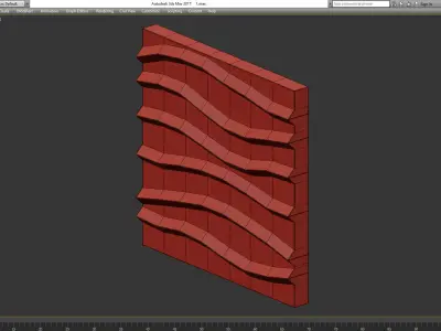 3d wall panel decoration low poly 3d model Low-poly 3D model