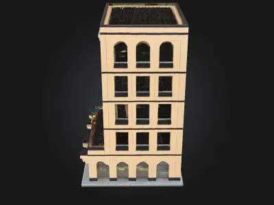 Brick Tower  A Sturdy Sentinel of Timeless Construction 3D model