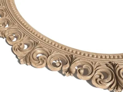 Frame-019 gold ornate frame 3D model