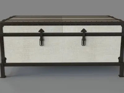 Ludlow Sliding Trunk Coffee Table 3D model