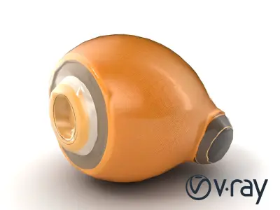 Luxury Compact Pocket Stimulator Gold Finish model pack Low-poly 3D model