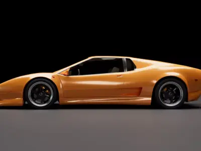 Mid 90s supercar Low-poly 3D model
