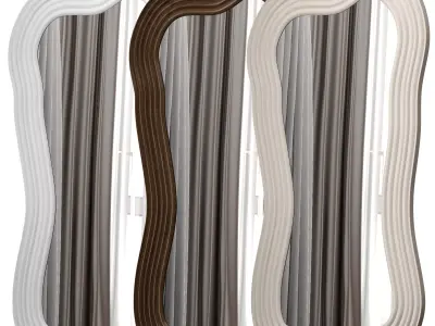 Gwen mirror with 3 materials 3D model