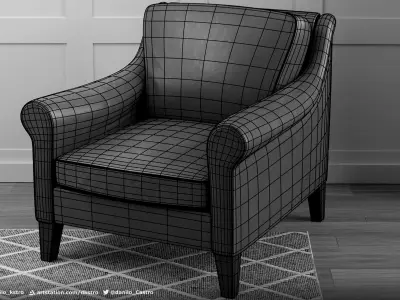 Armchair - 2k Textures 3D model