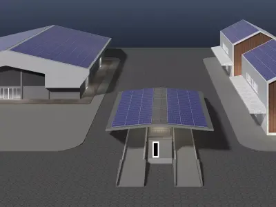 Solar industrial building 25-46 3D model
