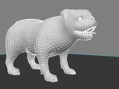 bulldog Low-poly 3D model