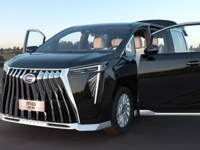 2023 GAC Trumpchi M8 Master Edition with interior Low-poly 3D model