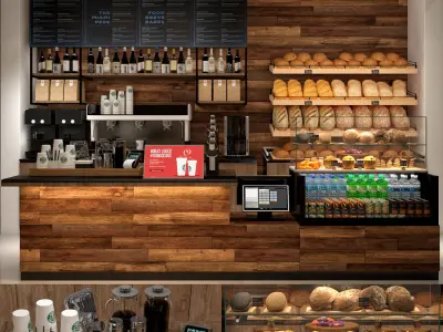 Coffee Kiosk 5 3D model