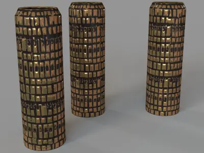 Tai Tall Bronze Vase 3D model