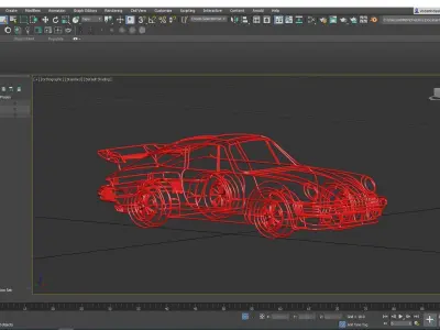 PORSCHE 911 WIREFRAME VER2 3D print model