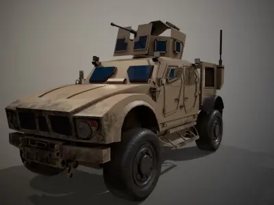 Military Car Vehicle 3D Gameasset Low-poly 3D model