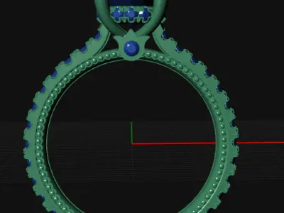 Verragio Inspired Engagement Ring 3D print model