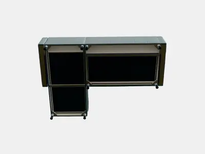 LANDSKRONA 3-seat sofa 8 Low-poly 3D model