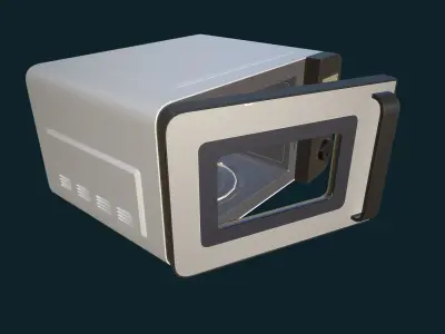 Microwave Low-poly 3D model