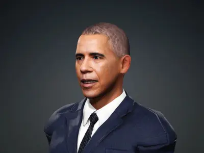 A dance model strikingly similar to US President Obama 3D model