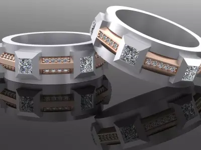 Princess Rings 3D print model