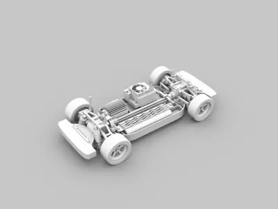 RC Car Tamiya TT-01 with Camaro 1968 SS bodywork 3D print model