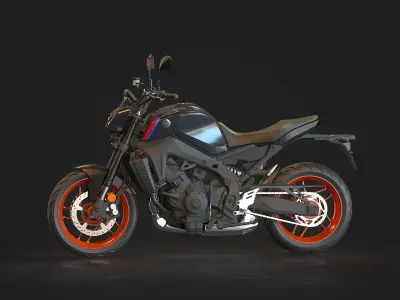 Base model Yamaha MT 09 2021 3D model
