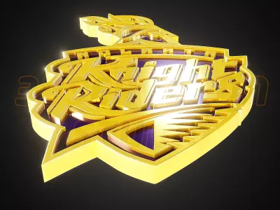 Kolkata Knight Raiders logo - Cinematic - 3D print 3D model