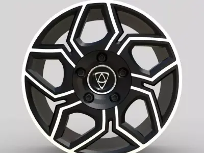 Affekta Tuning Rim Wheel  BlackFriday car concept Low-poly 3D model