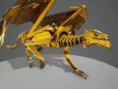 Dragon 7 UE4 Low-poly 3D model