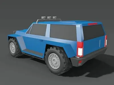 Lowpoly SUV concept Low-poly 3D model