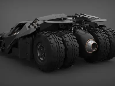 Batmobile 3D model from knight rises 3D model