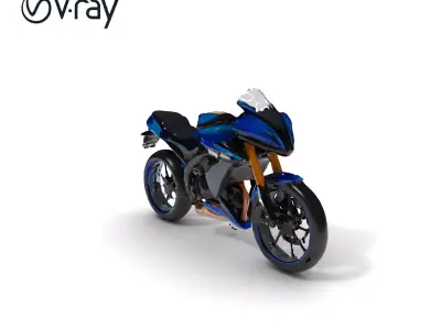 HighPerformance Motorcycle D Model Pack Low-poly 3D model