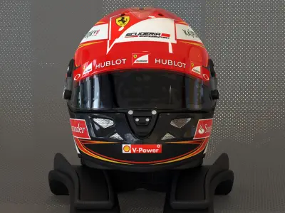Kimi Raikkonen 2014 style Racing helmet 3D model