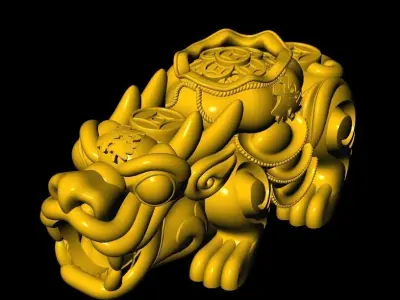 Pixiu Face Bracelet-Unicorn bracelet T03 3D print model