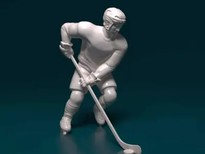 Ice hockey player 3D print model