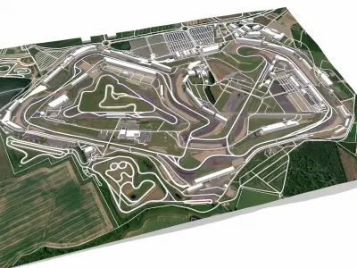 Silverstone Circuit Northamptonshire UK 3D model