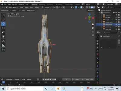Pure Arabian Horse 3D model