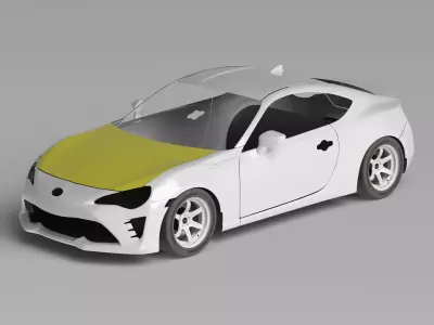 86 ZN6 Hood Exterior Surface - 3D Laser-Scanned 3D model