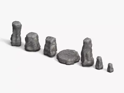 Rock Set 05 - Base Free 3D model