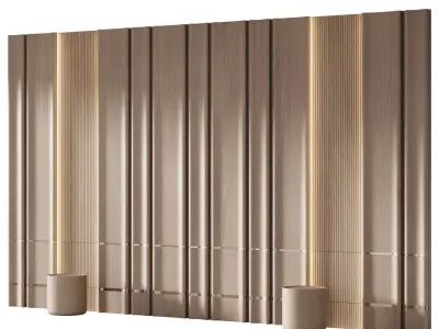 Decorative V52 Wall Panels 3D model