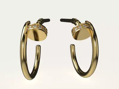 Earring  juste un Clou 3D print model