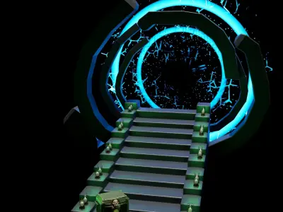 3d portal with high quality Low-poly 3D model