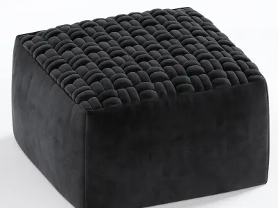 smart living Velvet Pouf 3D model