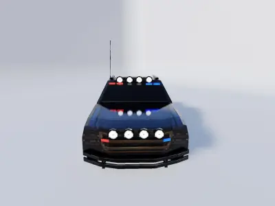 Low Poly Police Car Low-poly 3D model
