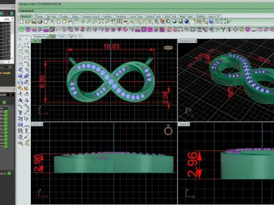 Pendant P13 The luxury female pendant with gem 3D print model